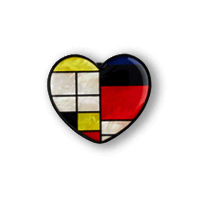 Man & Wood Smart Grip Heart Shape - Mondrian (Heart) - Tashqila Man & Wood Smart Grip Heart Shape - Mondrian (Heart) - Tashqila